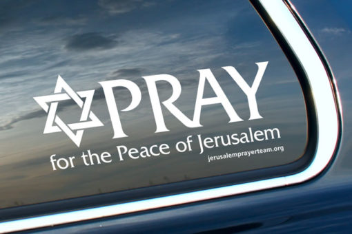 Pray for the Peace of Jerusalem Window Cling